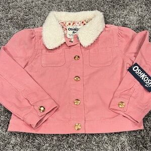 OshKosh B'gosh Pink Corduroy Jacket with Faux Fur Collar